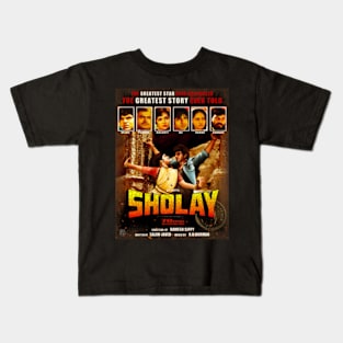 Sholay - Basanti and Veeru Kids T-Shirt